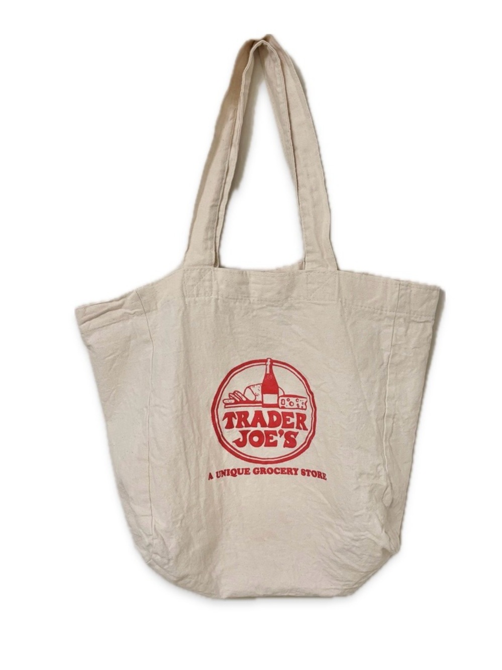 Vintage Trader Joe’s Canvas Tote Bag “A Unique Grocery Store” Y2K Early 2000s